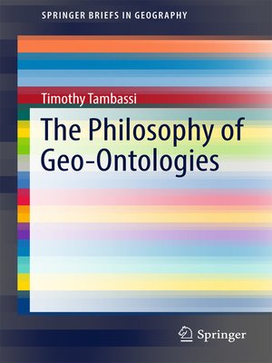 cover image of The Philosophy of Geo-Ontologies